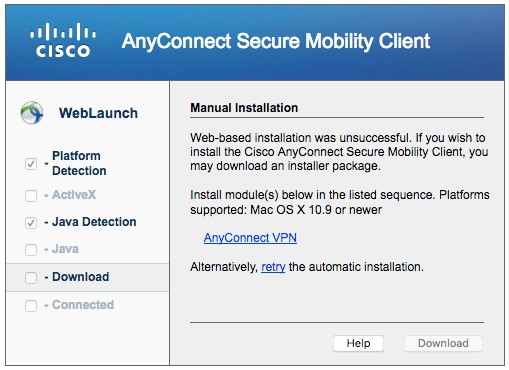 Anyconnect secure mobility client download